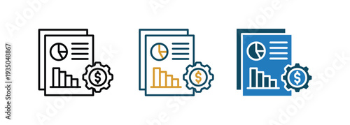 Money Management Infographic icon line vector