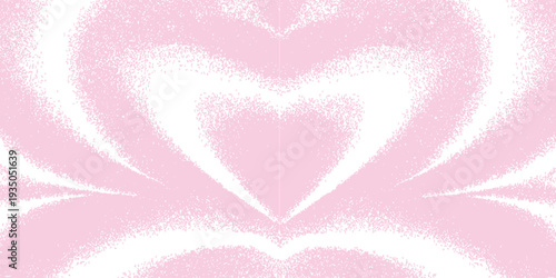 Abstract Pink and White Heart Pattern Background.
