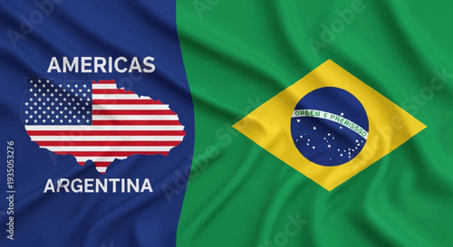 American and Brazilian flags symbolizing international cooperation.