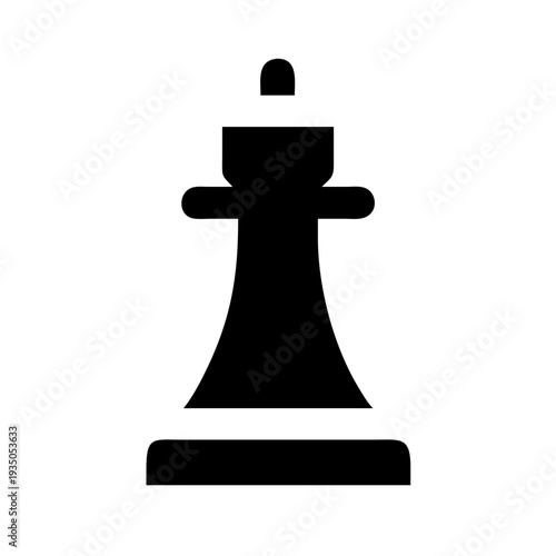 Chess Queen Thin Icon