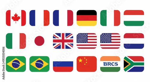 International Flags Representing Various Countries Around the World.