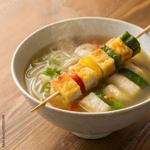 Odeng Korean fish cake skewer in soup