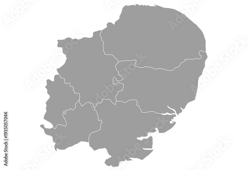 Bild auf Leinwand East of England map