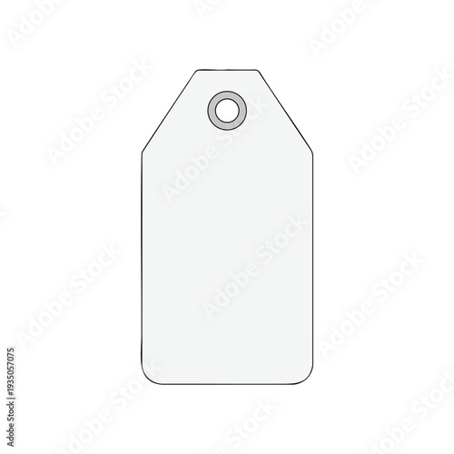 Blank White Price Tag Label for Retail Shopping or Inventory Management