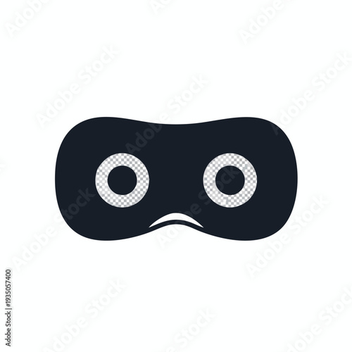 Minimalist Illustration of a Masked Face for Creative Projects