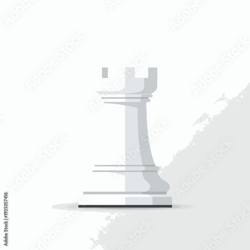 Strategic Business Chess Game with Wooden Chess Pieces on White Background
