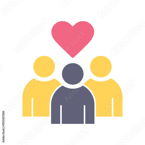 Family Support and Charity Care flat color