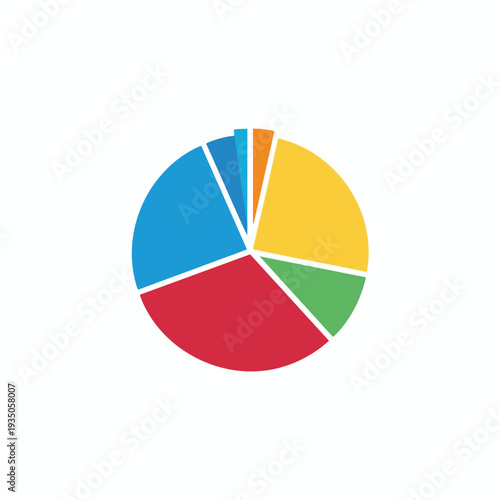 Colorful Pie Chart for Data Visualization and Business Presentations