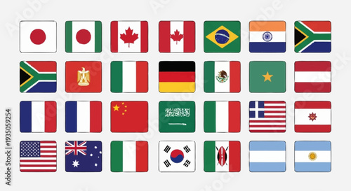 Collection of International Flags Representing Various Countries Around the World.