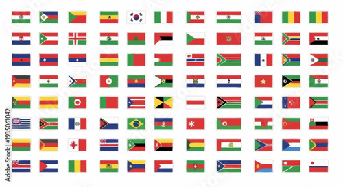 Collection of International Flags Representing Countries Around the World.
