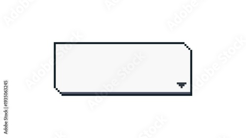 8-bit pixel art simple game dialogue. looped animation 4k 30fps