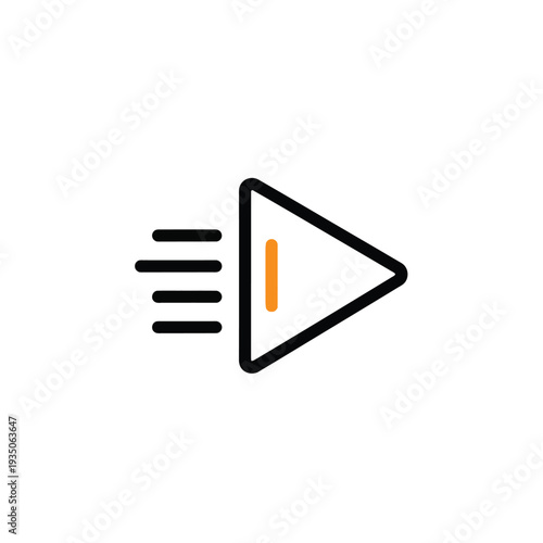 Sleek and dynamic fast-forward play button symbol for digital streaming, multimedia applications, and interactive user interfaces, embodying efficiency and modern technology