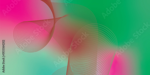 Abstract flowing wave background with smooth green and red gradient blend, soft mesh curves, vibrant modern design, dynamic layered lines, elegant fluid shapes, high resolution digital backdrop 