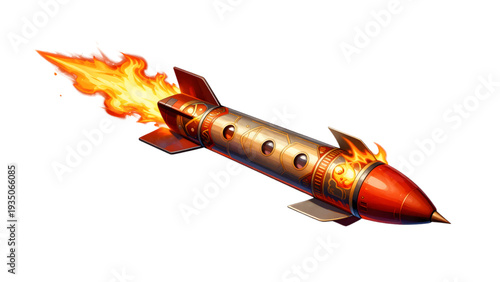 rocket isolated on white