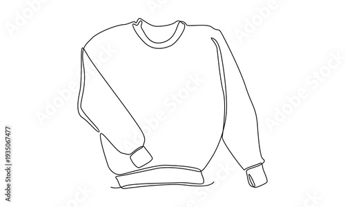 continuous line of long sleeve illustration