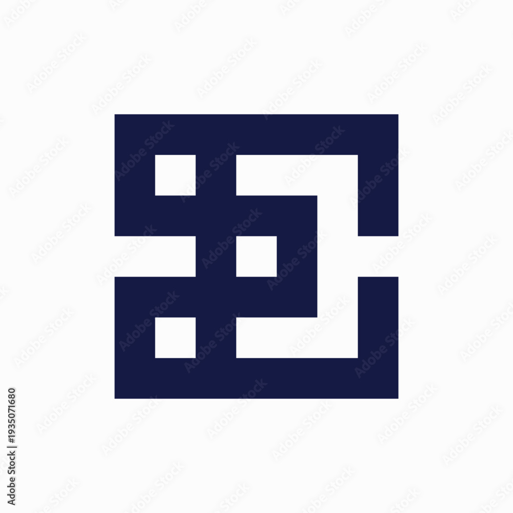 Fototapeta premium Iinitial letter e logo with concept creative