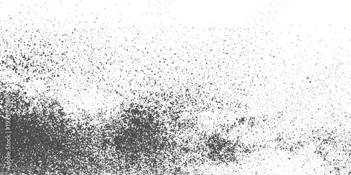 Abstract Grunge Texture with Old Canvas Pattern, Distressed Overlay for Screen Scratch Effect, Speck Grit Grain Noise Texture Set on White Background Vector Illustration.