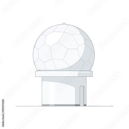 Modern Geodesic Dome Observation Structure on a Stand