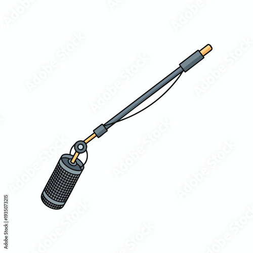 Professional Microphone with Adjustable Arm for Studio Recordings and Broadcasts