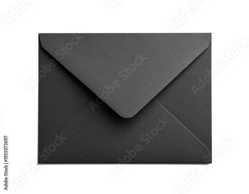Blank black envelope mockup for invitation or greeting card, 4K professional photo