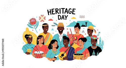 Heritage Day Celebration with Diverse People.