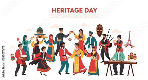 People in Traditional Cultural Clothing Dancing.