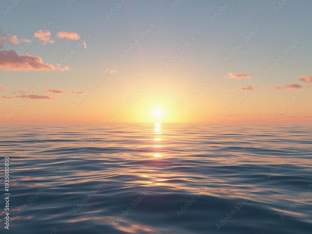 Fototapeta premium 日の出を迎える海の風景