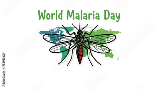 Mosquito illustration for World Malaria Day.