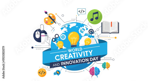 World Creativity and Innovation Day Illustration.