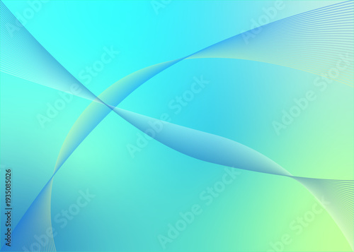 青いグラデーションとラインの背景 壁紙素材のイラスト バックグラウンド