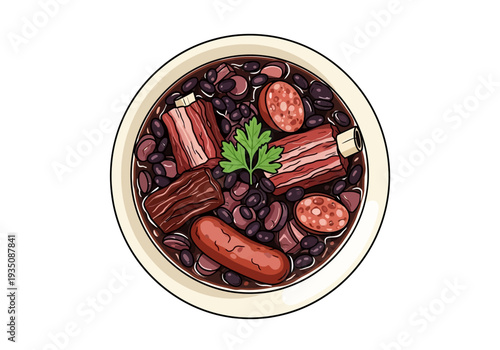 Delicious sausages in a bowl.