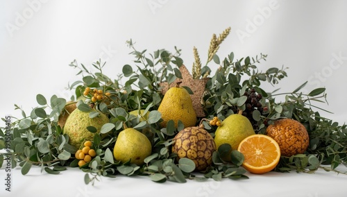 Sukkot icons on white backdrop
