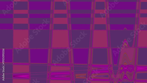 Abstract digital art vector with purple, pink, and red grid bands, wave distortions, vibrant gradients, and glitch spectrogram design