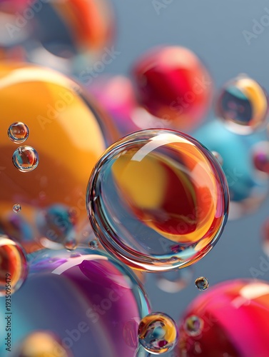 Abstract Colorful Bubbles