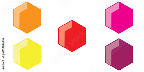 Hexagon icon of vector geometry hexagonal six sided polygon hexagon line. Geometric hexagon shape for graphic design. Eps 10