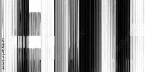 Abstract black and white vertical lines with a blurred white shape