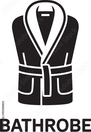 Simple Silhouette of a Bathrobe for Relaxation and Comfort
