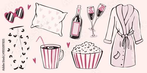 A charming collection of self care and celebration themed illustrations