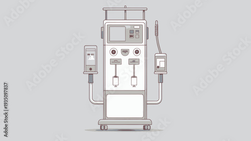 Dialysis Machine Vector Illustration