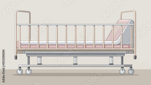 Hospital Birthing Bed Illustration
