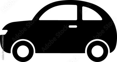 Vector illustration of a modern car icon representing an auto vehicle for transportation and travel design, featuring a sleek automobile symbol ideal for automotive traffic signs and road buttons