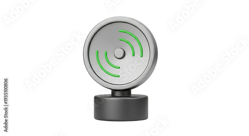 A small wireless router on a white background. 3D icon png.