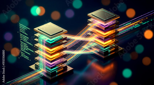 Visualization of a large language model's transformer architecture