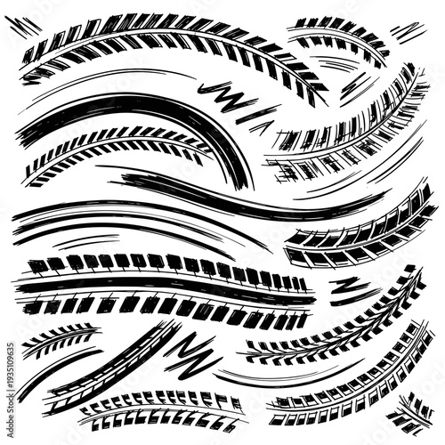 Dynamic Set of Arced Tire Track Lines for Drifting Visuals