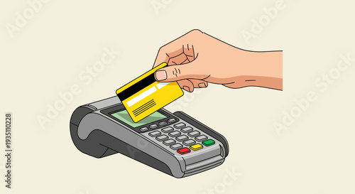 Credit Card Payment Transaction at Point of Sale Terminal