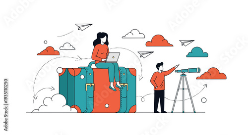 Remote work and travel planning looking forward to future adventures