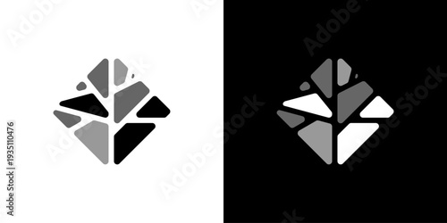 Dual meaning logo combining stone and balance elements, symbolizing stability, harmony, strength, equilibrium, and a solid foundation built on steady and mindful principles.