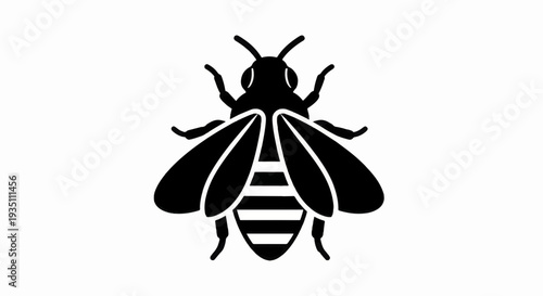 Black Silhouette of a Bee 1.