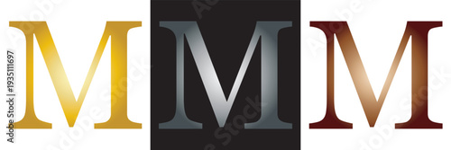 Set of Stylized Alphabet Letters on Dark Background. Collection of decorative  letters in various serif styles with gradients and outlines on black square backgrounds.EPS10/AI.