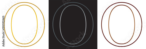 Set of Stylized Alphabet Letters on Dark Background. Collection of decorative  letters in various serif styles with gradients and outlines on black square backgrounds.EPS10/AI.